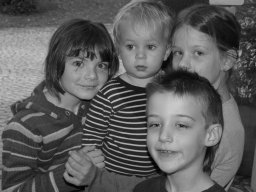 Retrouvailles ARS 2008 - De g. Ã  d.: la fille de thierry, Yann, David et Elea